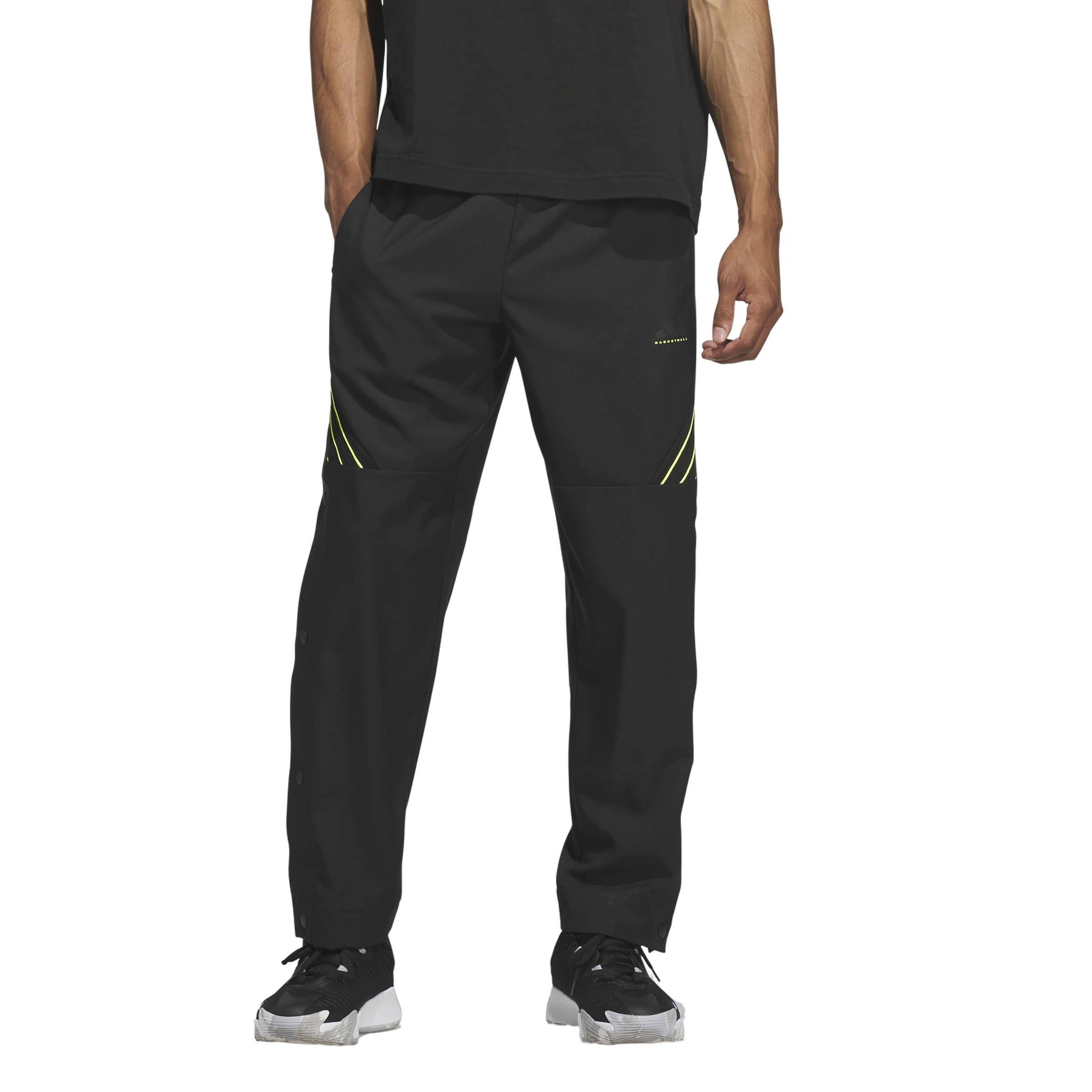 adidas Men's Crazy Lite Basketball Pants - Black/Lemon - BLACK/LEMON